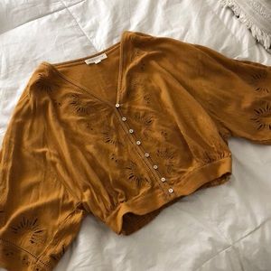 LOVESTITCH mustard bohemian blouse